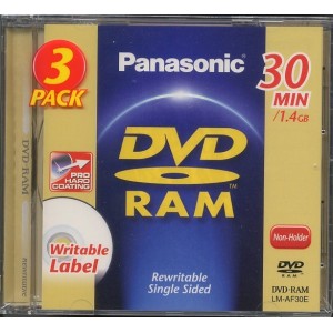 DVD-RAM (30 min). -DVD-R (cartucho)