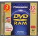 DVD-RAM (30 min). -DVD-R (cartucho)
