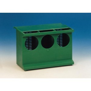 Comedero Palomas 3 huecos VERDE