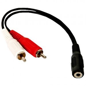 Conex. jack 3.5 hembra a RCA macho (audio)