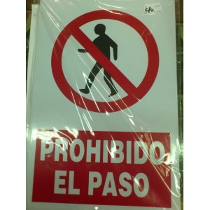 Señal-Placa PROHIBIDO EL PASO