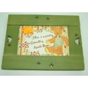 Portafotos madera pintado. Verde 7x10