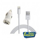 Cargador coche + cable datos iphone 5