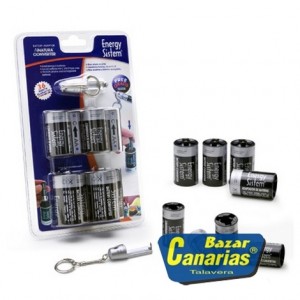 Baterias Recargables + adaptadores (R14 y R20)
