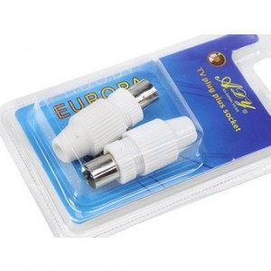 Pack clavija macho y hembra para TV