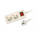 Regleta Extrastar con toma de tierra (2 tomas) con interruptor