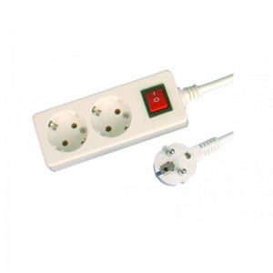 Regleta Extrastar con toma de tierra (2 tomas) con interruptor