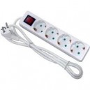 Regleta con toma de tierra (4 tomas) con interruptor