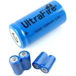 Bateria RECARGABLE de Litio CR123-16340 (1.2 Ah) 3.7v