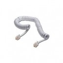 Cable telefonico rizado (auricular) Blanco-Marfil