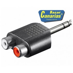 Clavija jack 6.3 a RCA Estereo