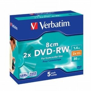 Caja 5 unidades Mini DVD-RW (8cm) 