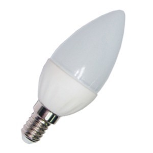 Lámpara vela LED- E14 - 6W mate (luz fria) 6400k