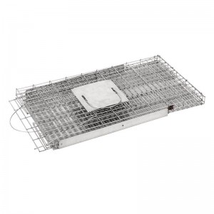 Cesto caza plegable galvanizado JAULA TRAMPA.- 32610