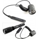 Linterna LED con bateria recargable y pulsador para armas