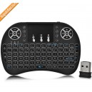 Mini teclado inalámbrico - touchpad - negro (retroiluminado)