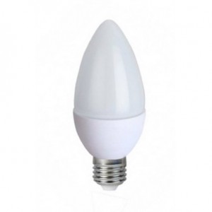 Lámpara vela LED- E27 - 6W mate (luz calida) 3000k
