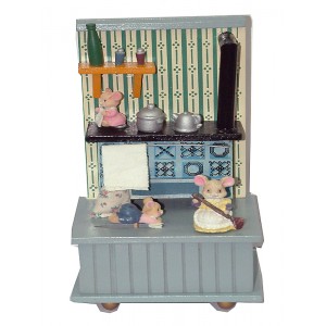 Caja musical de madera (cocina cerditos)