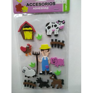 PEGATINAS GRANJA GOMA EVA