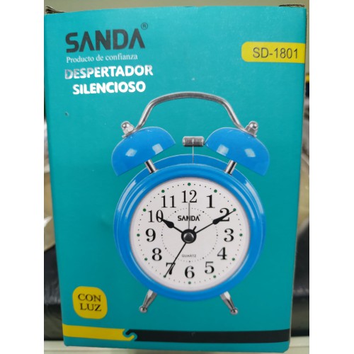 RELOJ DESPERTADOR SILENCIOSO SANDA SD-1804 - Bazar Canarias Talavera *  ArtchiSound, S.L.