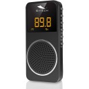 Radio de Bolsillo FM PLL, Altavoz, Micro-SD, Recargable, Negro (sytech) 