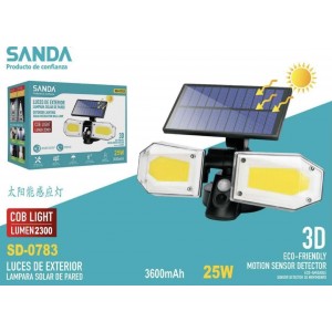 LUCES DE EXTERIOR LAMPARA SOLAR DE PARED SD-0783