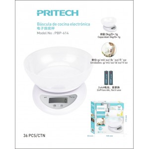 BASCULA DE COCINA ELECTRICA PRITECH PBP-614