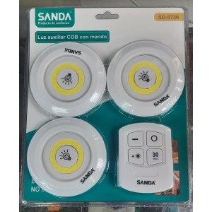 LUZ AUXILIAR COB CON MANDO SANDA SD-5726