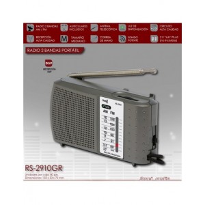 RADIO SAMI 2 BANDAS HORIZONTAL MEDIANA RS-2910GR GRIS