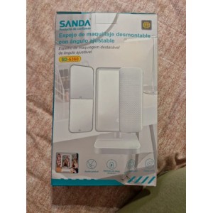 Espejo aumento Maquillaje con luz SANDA SD-6360