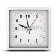 Reloj de pared cuadrado plateado
